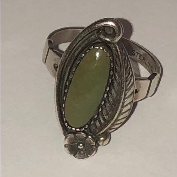 Vintage Navajo signed CH (Chad Hoskie) Size 5.5 925 Ring Or Pinky Ring. R2 - Picture 6 of 10